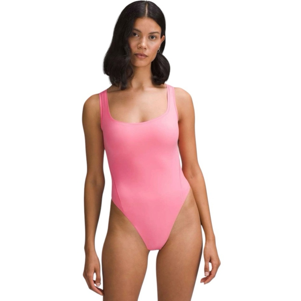 Lululemon Wundermost Ultra-Soft
Nulu Square-Neck Bodysuit Sakura Pink Size XS